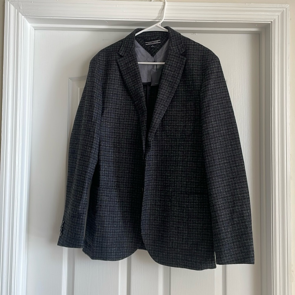 Tommy Hilfiger NWT Heritage Collection Moon Wool Herringbone Blazer Jacket 52